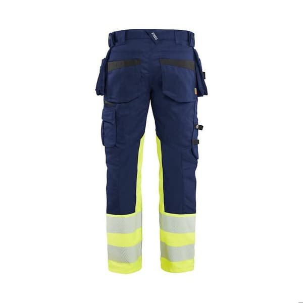 Blaklader stretch arbetsbyxor med hög synlighet marin/gul 50