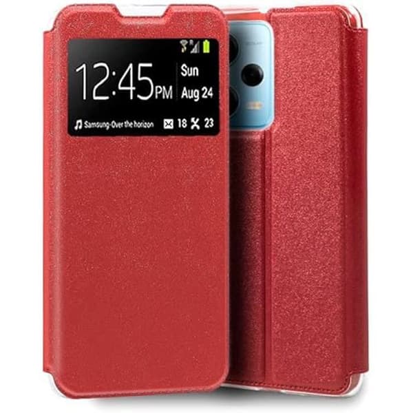 Cool Flip Cover Case för Xiaomi Redmi Note 12 Pro 5G Red Röd