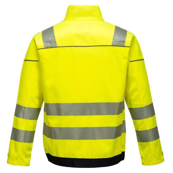 Hög synlighet jacka - Portwest - Vision - Gul/Svart - Hållbar tyg - 3 fickor - Reflexband Gul svart jag