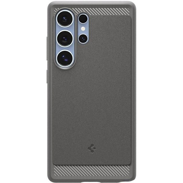 Coque - SPIGEN - Rugged Armor MagFit - Kompatibel med Samsung Galaxy S25 Ultra - Stötabsorberande - Kolfiberdesign - Grå Grå