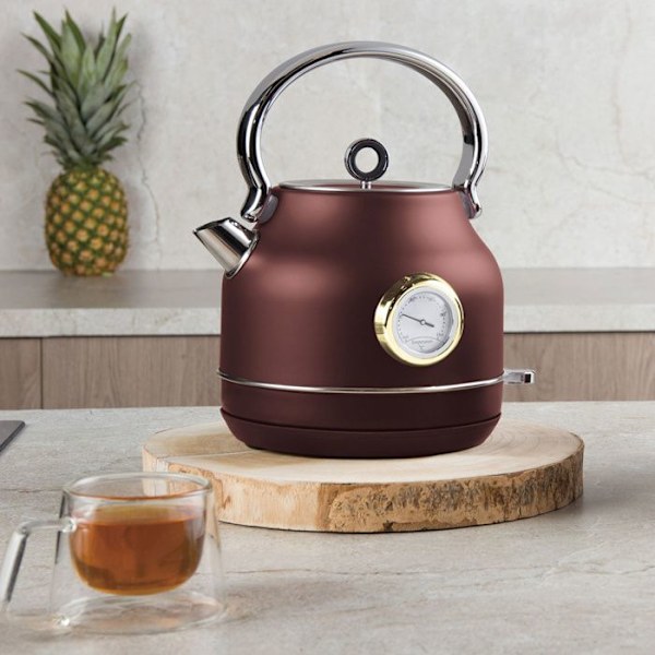 Elektrisk Kanna - BERLINGER HAUS - BH-9516 - 1,7L - Termometer - Rostfritt Stål 18/10 bordeaux matt
