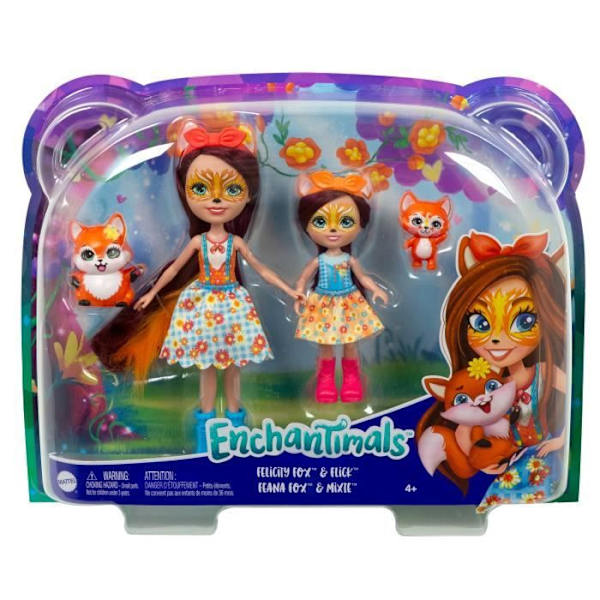 Enchantimals - Felicity Fox och lillasyster - Docka Flerfärgad