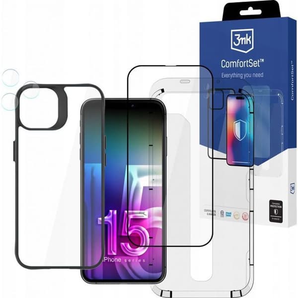 3mk Comfort Set 4in1 iPhone 15 Pro 6.1 Skyddstillbehör 4en1