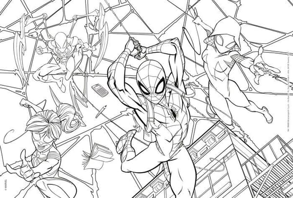 Pussel Liscianigiochi - 99689 - Marvel Puzzle DF, , Rompecabezas de Doble Cara Plus 60 Spiderman