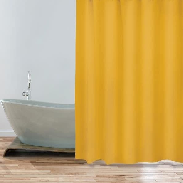 Duschdraperi - MSV - Safran - 180x200cm - 100% polyester - Mögelresistent Saffran