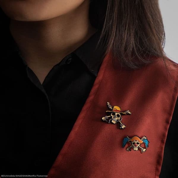 Cinereplicas - One Piece - Förpackning med 2 pin's Luffy & Buggy