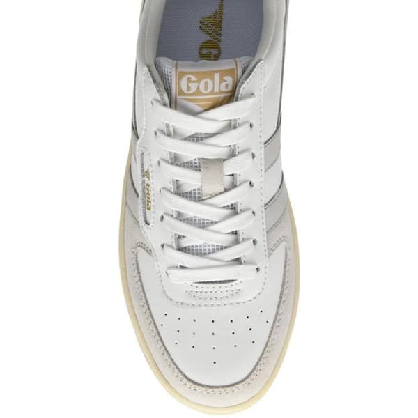 Gola Hawk sneakers i mocka för kvinnor - vit/silver vit/silver 39