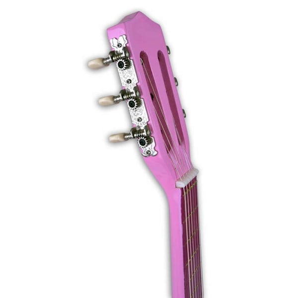 Akustisk gitarr - Ej specificerad - 6 strängar - Trä - Rosa - Axelrem ingår Rosa