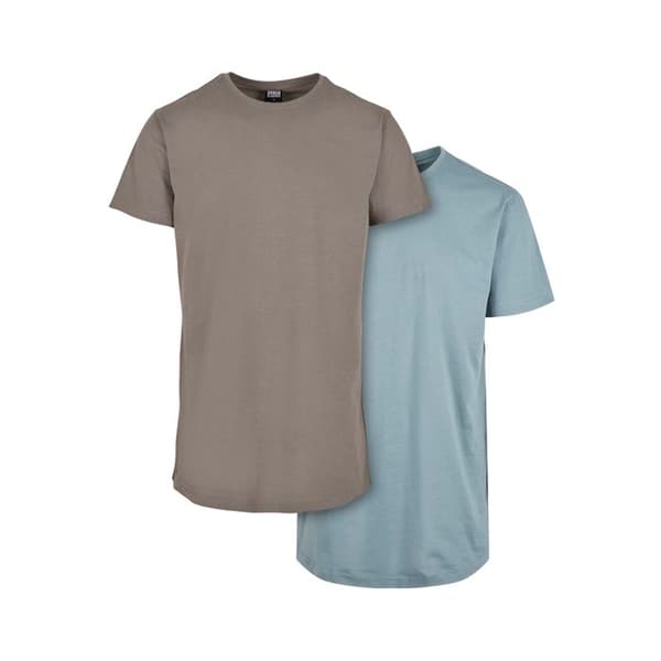 t-shirts Urban Classics förpackade i lång modell (x2) mörkgrå/blå S