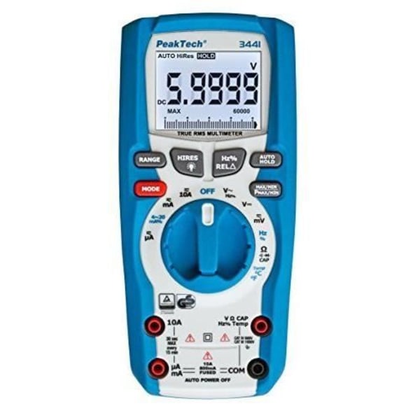 PeakTech Peak Tech TrueRMS professionell digital multimeter 60000 counts, vattentät IP67, Cat III 1000V, CAT IV 600V,