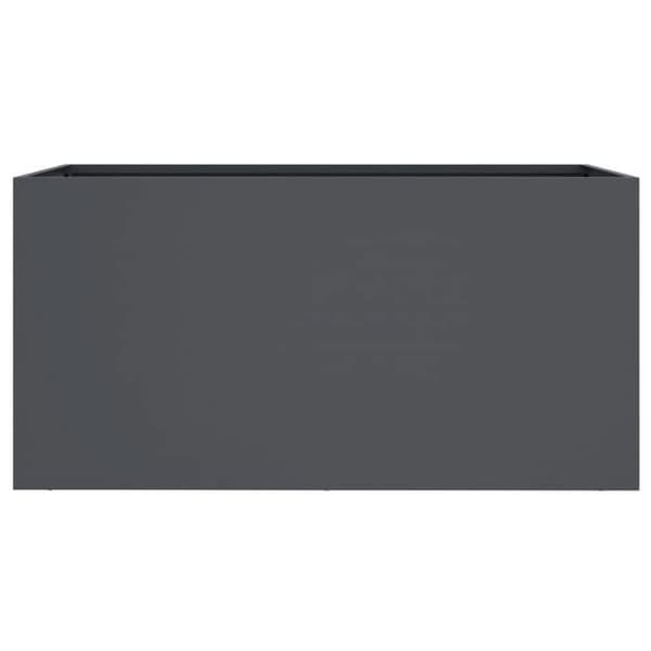 vidaXL Blomlåda antracit 62x30x29 cm stål 841591 antracit