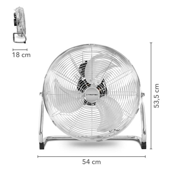 Golvvifte TVM 18 - TROTEC - 100 W - 3 hastigheter - vinklingsbar 100°