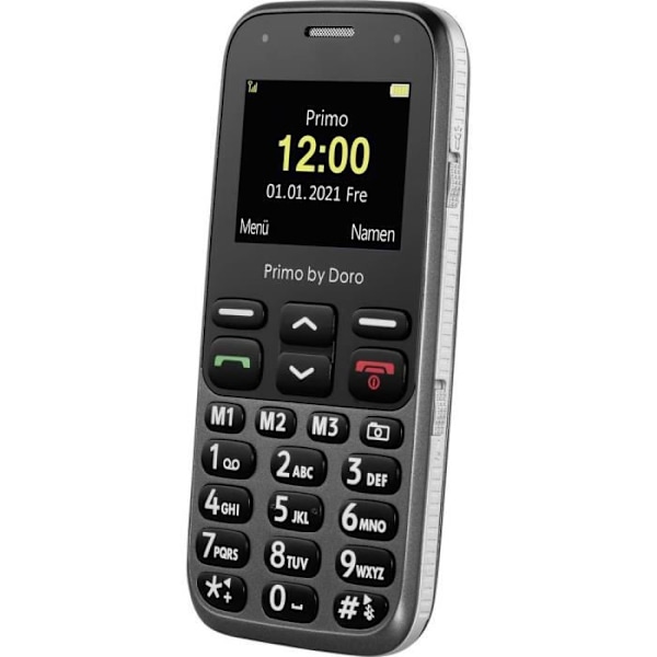 Primo by DORO 218 Mobiltelefon för seniorer SOS-knapp svart