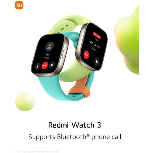 Redmi Watch 3 Smartwatch - 1,75" AMOLED-skärm, 12-dagars batteritid, pulsmätning, global version