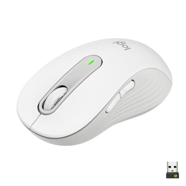 Souris - Trådlös - Logitech - Signature M650 L - Högerhänt - Vit