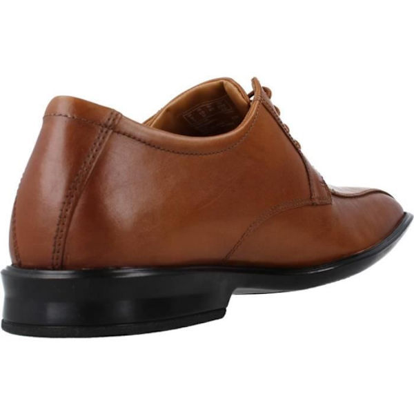 Oxfordskor för män - CLARKS - 93498 - Brun - Syntet - Gummisula kastanj 43
