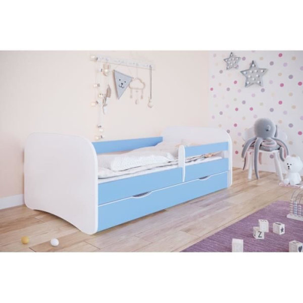 Kocot Kids Cot Babydreams blå utan mönster med en låda utan madrass 140/70 - 5903271970575