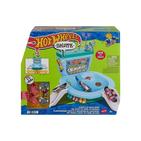 Hot Wheels Skate-Push the Flush: Let's Go!-HXL16 Fingerboard Box Flerfärgad