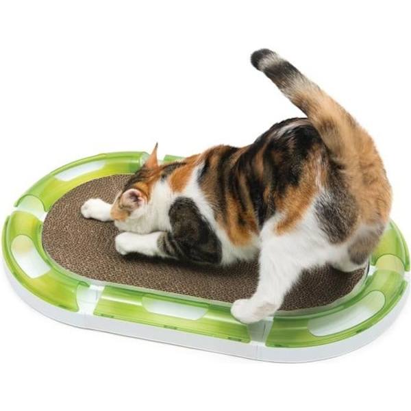 CAT IT Senses 2.0 oval skrapstolpe - För katter 24,4 cm x 48,8 cm x 3,5 cm Grön