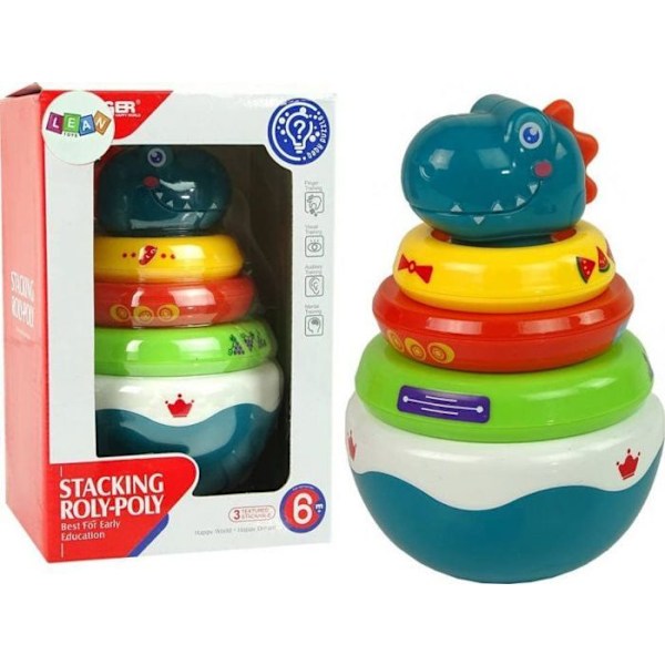 Hochet Leantoys - 11623 - Hochet Bubble Dragon Färgglada hjul