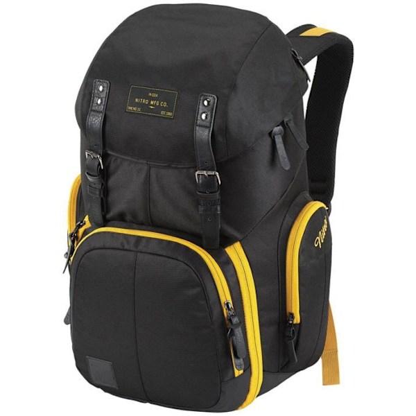 Ryggsäck - Nitro - Weekender 42L - Svart - 100% Polyester - Unisex svart, gul
