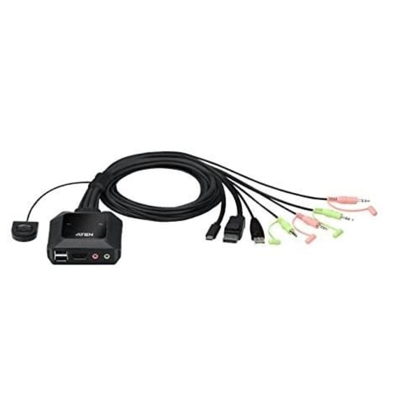 ATEN 2-PORTAR USB-C HYBRID DISPLAYPORT KVM SWITCH (CS52DP-AT)