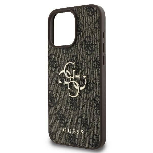Coque Souple - GUESS - iPhone 16 Pro Max - Ekologiskt Läder - 4G Logotyp - Färg Brun Brun