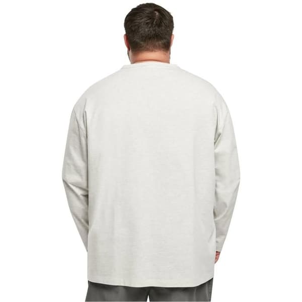 Urban Classics Henley Oversized långärmad t-shirt - ljusgrå - M