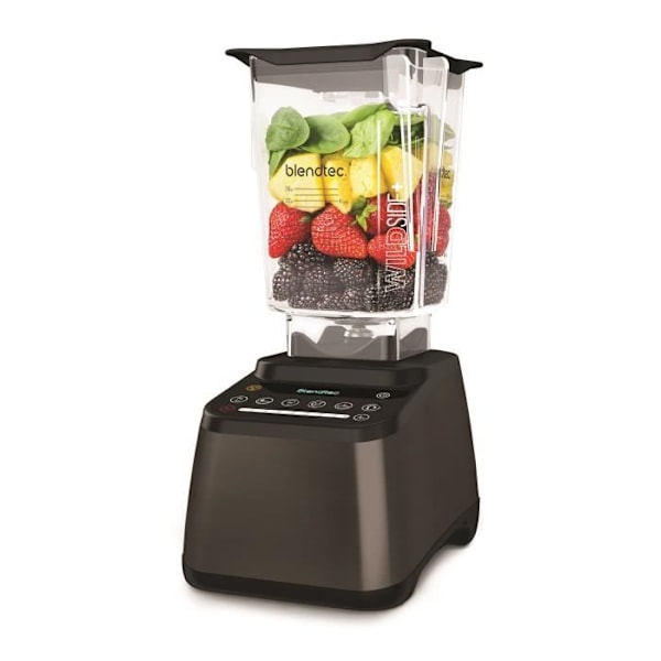 Power Designer 725 klassisk mixer - Gun Metal - BLENDTEC - 1800W - 10 hastigheter + Pulse - 2,5L pistolmetall