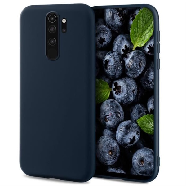 Moozy livsstil. Fodral till Xiaomi Redmi Note 8 Pro, Midnight Blue - Flytande silikonfodral med matt finish