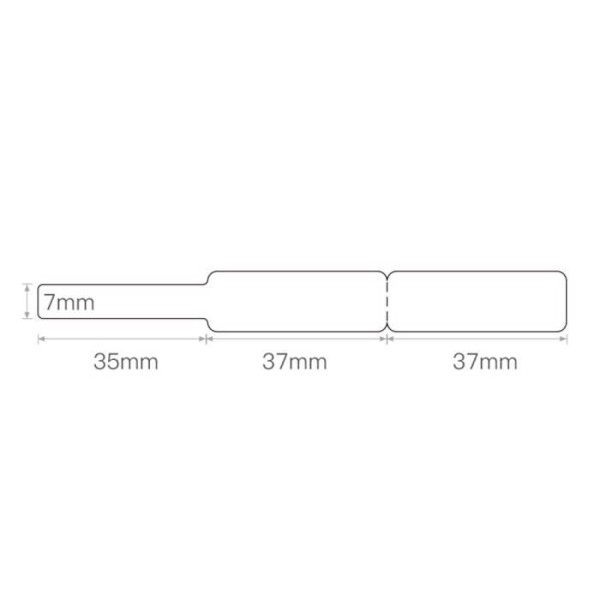 NIIMBOT Etikett (rulle) 72 x 12,5 mm vit 65 st A2K18638601 Etikett för kablar