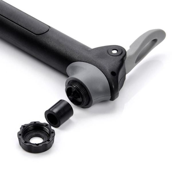 meteor Stroke cykelpump - för MTB och landsvägscykel - för Presta och Schrader ventiler - universal ramfäste - svart Svart