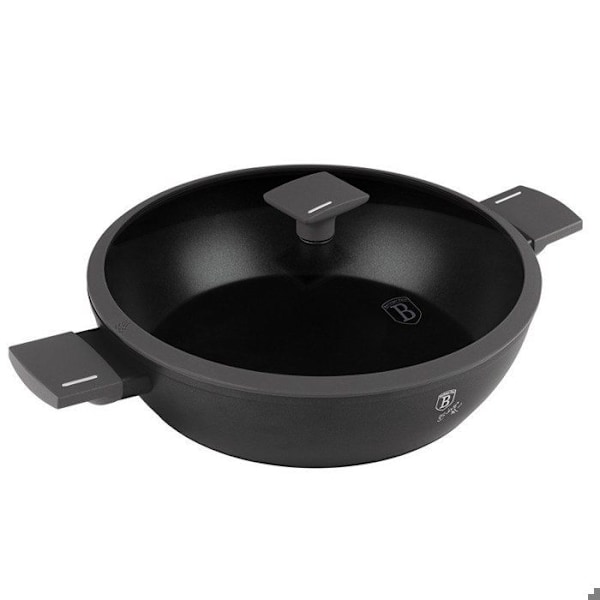 Stekpanna - BERLINGERHAUS - BH-8129 - 28 cm - Titanbeläggning - Praktiskt lock Antracit