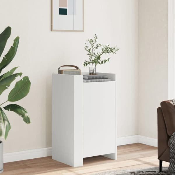vidaXL Buffé vit 45x35x75 cm ingenjörsträ 848395 Vit