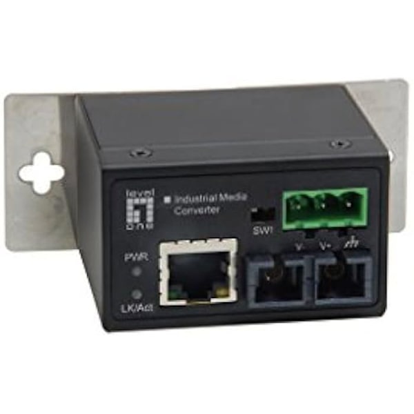 Network Media Converter - LEVELONE - IEC-4301 - 100 Mbit/s - Single-mode - Integrerad LFP-teknik