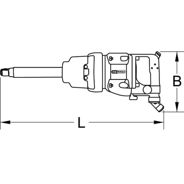 Pneumatisk slagnyckel - KS TOOLS - superMONSTER 1" - 3405Nm - Dubbelhammarsystem - 4 momentinställningar