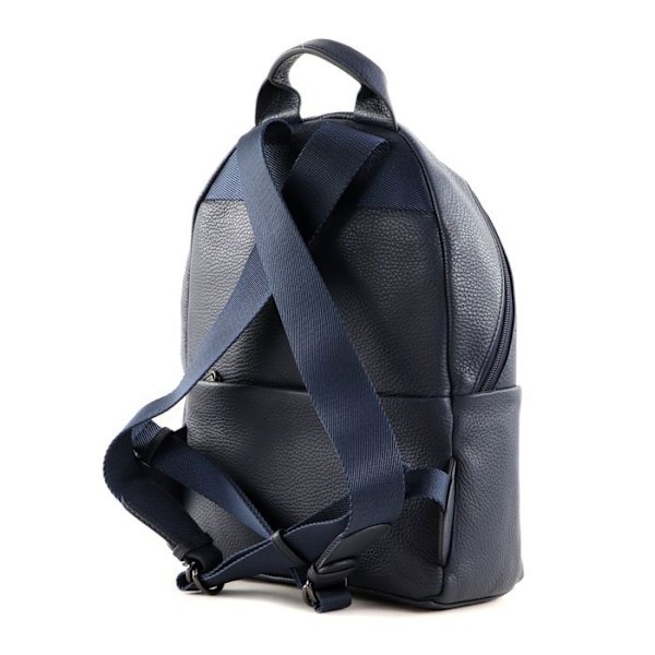 Ryggsäck - MANDARINA DUCK - Mellow Leather Backpack - 100% läder - Blå - 24,5x33,5x10 cm blå