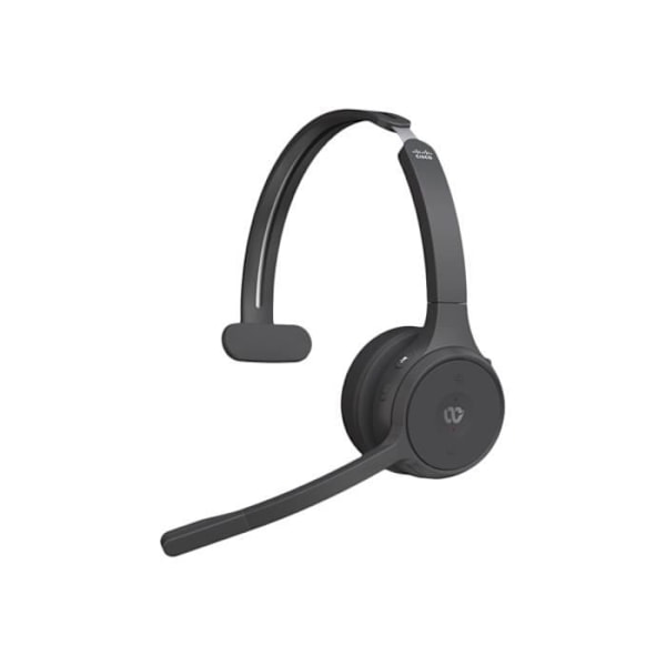 Headset - Bluetooth - trådlöst - Cisco - Cisco Headset 721 - Headset - on-ear - Bluetooth - trådlöst - kolsvart