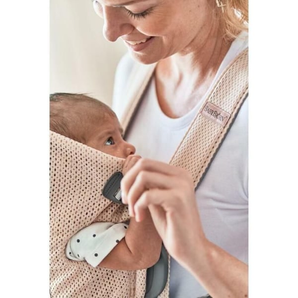 Bärsele Mini - BABYBJÖRN - Pärlorosa - 3D Mesh Pärlorosa