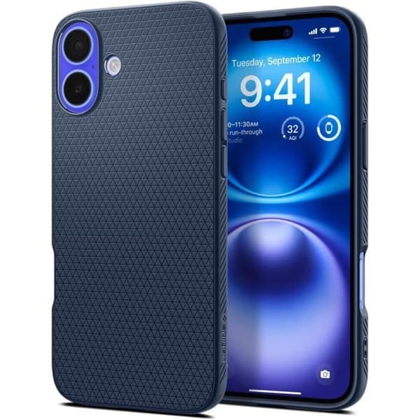 Coque - Spigen - iPhone 16 Plus - Antiglidande - Premium Skydd - Flexibel Marinblå