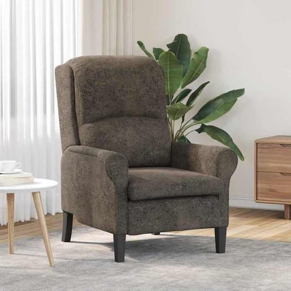 vidaXL fåtölj Mörkgrå Konstläder 42009868