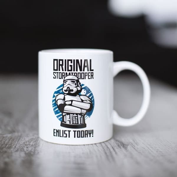 TUMME UPP - Original Stormtrooper - Mugg Anmäl dig idag Vit Vit
