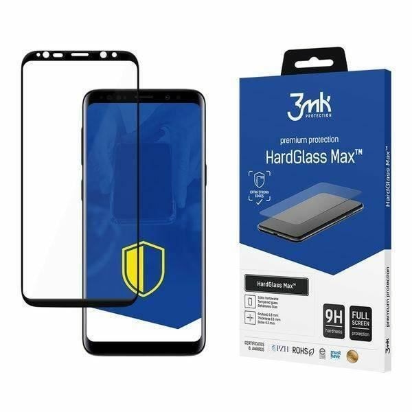 3MK förstärkt härdat glas Samsung Galaxy S9 - HardGlass Max™ - transparent - TU