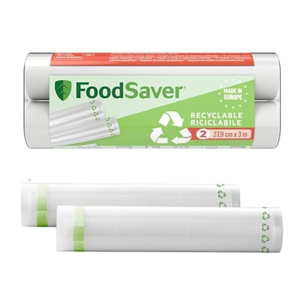 Vakuumförpackningsrullar - FoodSaver - FSRE2802X01 - Återvinningsbara - 28 cm x 3 m - Långvarig förvaring