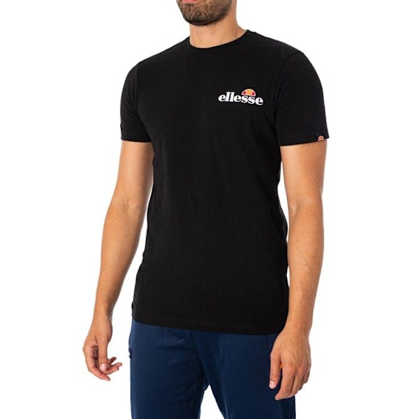 Ellesse Voodoo T-shirt herr - Svart - Korta ärmar - Klassiskt snitt - 100 % bomull Svart S