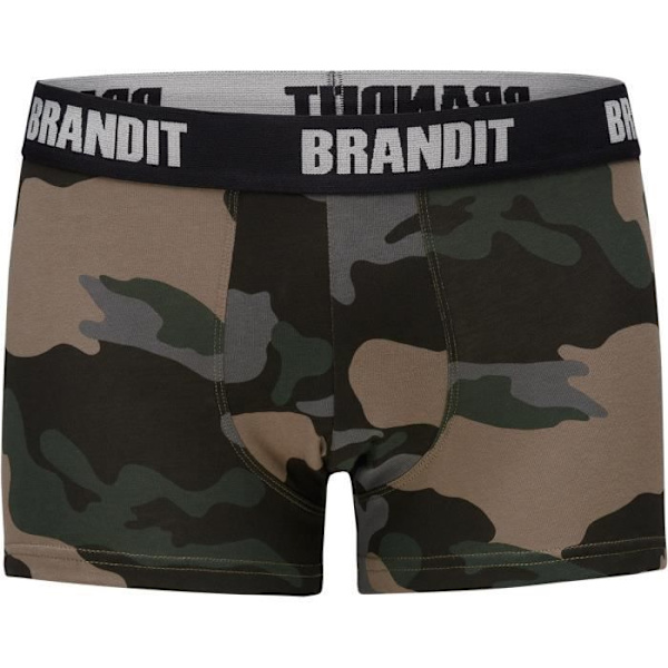 Boxers - BRANDIT - Skogs/dark camouflaged - 95% Bomull - 5% Elastan - 2-pack Skogskamouflage/Mörkt kamouflage jag