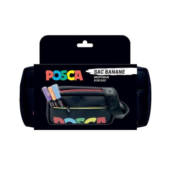 Säck med bälte - POSCA - Svart - 1 styck - Justerbart bälte - För vuxna - Kvinna/man Svart