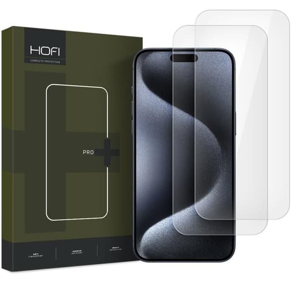 Hofi Härdat Glas Pro+ Pack Om 2 För Iphone 16 Pro Hög Transparens Genomskinlig