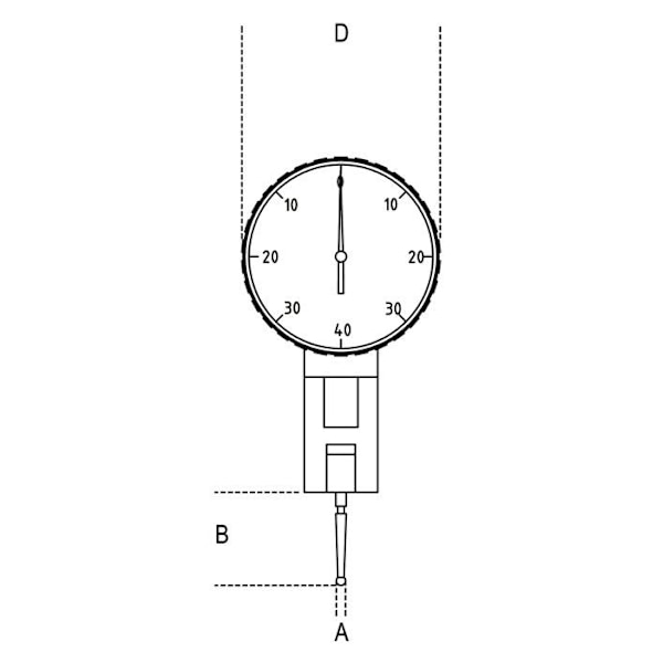 Metrologisk spårning (mikrometer - bromsok) Betaverktyg - 016620200 - 1662AN-COMPARADOR C/PALPADOR ORIENTERBAR