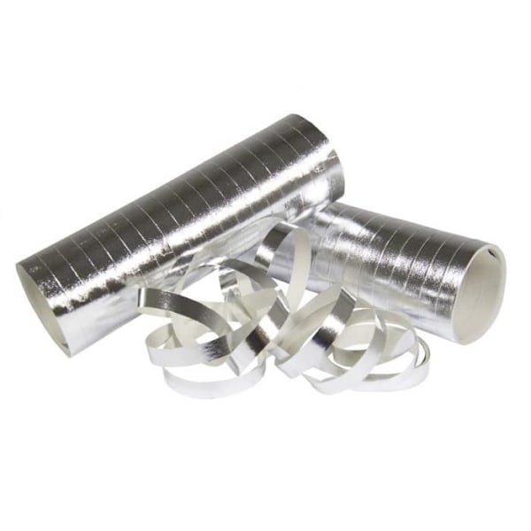 Serpentiner - Folat - 22751 - Metallisk silver - Sats om 3 - 4 m längd Silverfärgad, gyllene